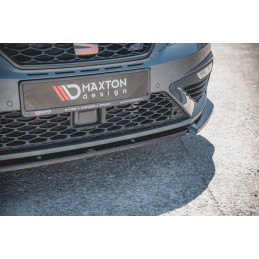 Maxton Design-Lame Du Pare-Chocs Avant V.6 Seat Leon Cupra / FR Mk3 FL 