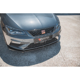 Maxton Design-Lame Du Pare-Chocs Avant V.6 Seat Leon Cupra / FR Mk3 FL 