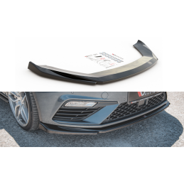 Maxton Design-Lame Du Pare-Chocs Avant V.5 Seat Leon Cupra / FR Mk3 FL 