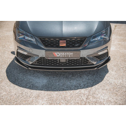 Maxton Design-Lame Du Pare-Chocs Avant V.5 Seat Leon Cupra / FR Mk3 FL 