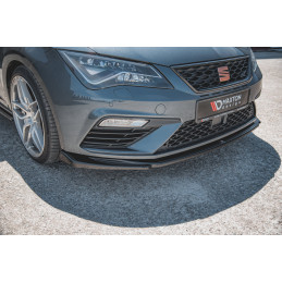 Maxton Design-Lame Du Pare-Chocs Avant V.5 Seat Leon Cupra / FR Mk3 FL 