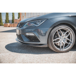 Maxton Design-Lame Du Pare-Chocs Avant V.5 Seat Leon Cupra / FR Mk3 FL 