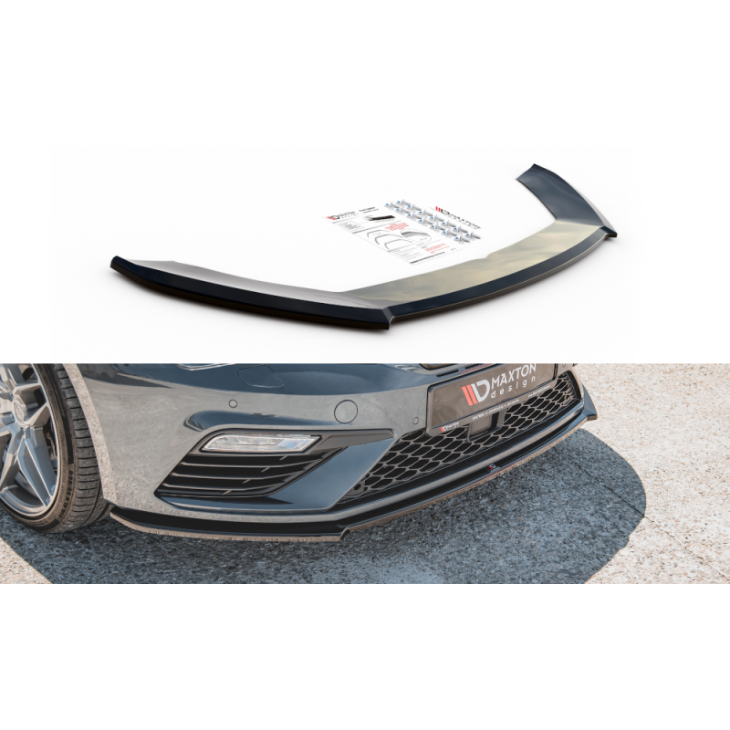 Maxton Design-Lame Du Pare-Chocs Avant V.4 Seat Leon Cupra / FR Mk3 FL Maxton Design-Lame Du Pare-Chocs Avant V.4 Seat Leon Cupra / FR Mk3 FL
