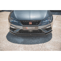 Maxton Design-Lame Du Pare-Chocs Avant V.4 Seat Leon Cupra / FR Mk3 FL 
