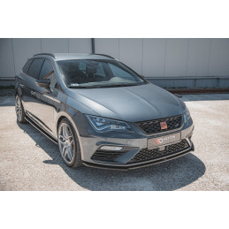 Maxton Design-Lame Du Pare-Chocs Avant V.4 Seat Leon Cupra / FR Mk3 FL 