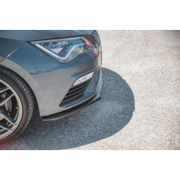 Maxton Design-Lame Du Pare-Chocs Avant V.4 Seat Leon Cupra / FR Mk3 FL 