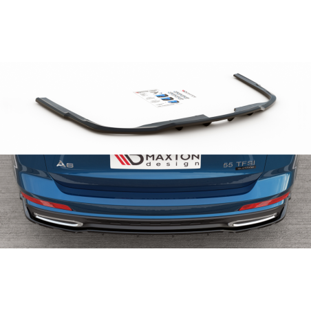 Maxton Design-Central Arriere Splitter (avec une barre verticale) Audi A6 S-Line Avant C8 