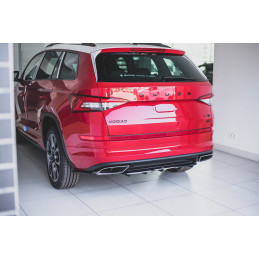 Maxton Design-Central Arriere Splitter (avec une barre verticale) Skoda Kodiaq RS 