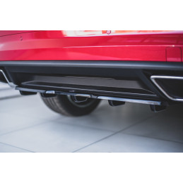 Maxton Design-Central Arriere Splitter (avec une barre verticale) Skoda Kodiaq RS 