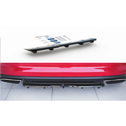 Maxton Design-Central Arriere Splitter (avec une barre verticale) Skoda Kodiaq RS 