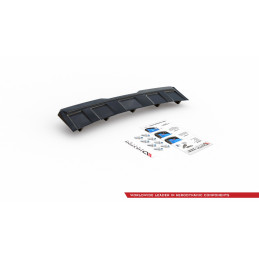 Maxton Design-Central Arriere Splitter (avec une barre verticale) Skoda Kodiaq RS 