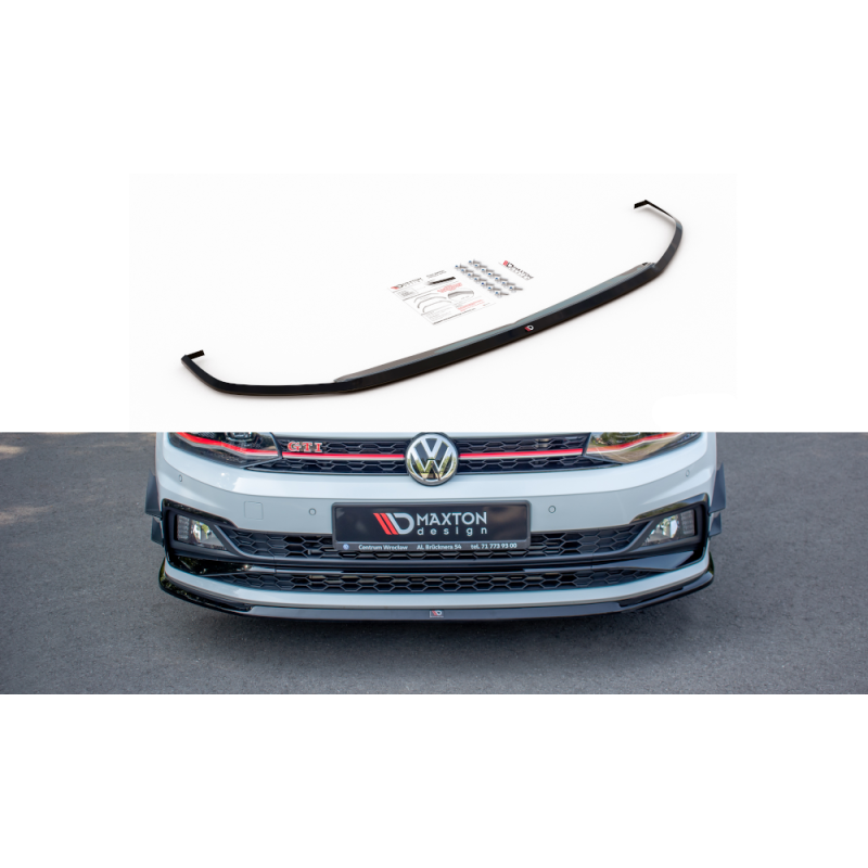 Maxton Design-Lame Du Pare-Chocs Avant V.3 VW Polo GTI Mk6 