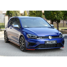 Maxton Design-Lame Du Pare-Chocs Avant V.8 VW Golf 7 R / R-Line Facelift 