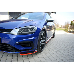 Maxton Design-Lame Du Pare-Chocs Avant V.8 VW Golf 7 R / R-Line Facelift 