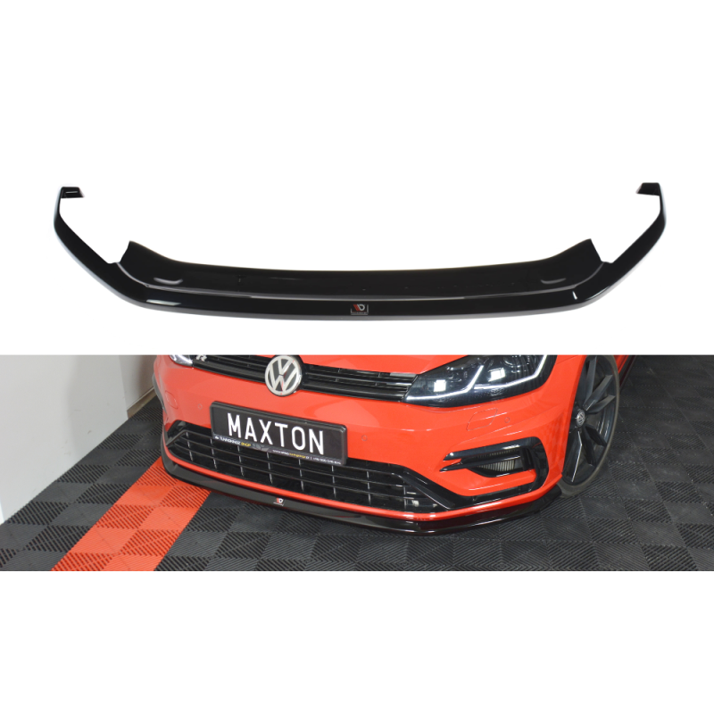 Maxton Design-Lame Du Pare-Chocs Avant V.6 VW Golf 7 R / R-Line Facelift 