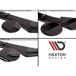 Maxton Design-CENTRAL ARRIÈRE SPLITTER AUDI A6 C7 S-LINE AVANT ÉCHAPPEMENT 2x1 (avec barres verticales) 