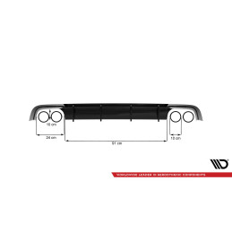 Maxton Design-Diffuseur Arrière Complet Audi S6 / A6 S-Line C7 FL 