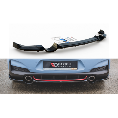 Maxton Design-Central Arriere Splitter (avec une barre verticale) Hyundai I30 N Mk3 Hatchback 