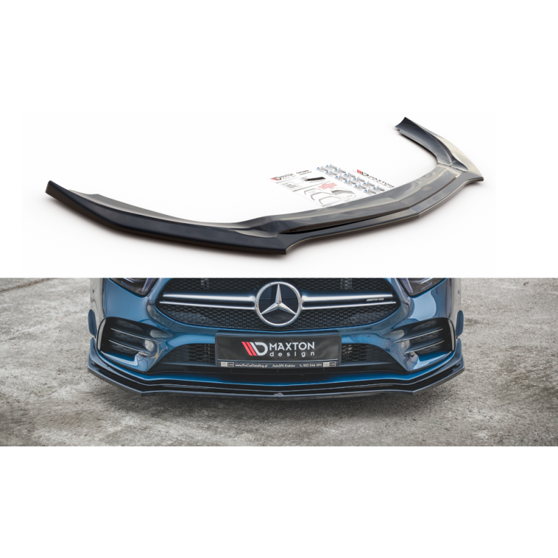 Maxton Design-Lame Du Pare-Chocs Avant V.2 Mercedes A35 AMG Aero W177 