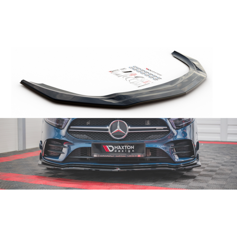 Maxton Design-Lame Du Pare-Chocs Avant V.1 Mercedes A35 AMG Aero W177 