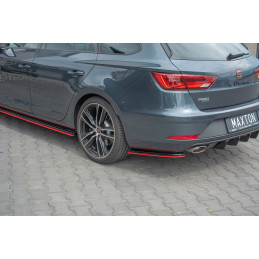 Maxton Design-Lame Du Pare-Chocs Arriere V.4 Seat Leon Cupra Mk3 FL Sportstourer 