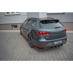 Maxton Design-Lame Du Pare-Chocs Arriere V.4 Seat Leon Cupra Mk3 FL Sportstourer 