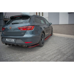 Maxton Design-Lame Du Pare-Chocs Arriere V.4 Seat Leon Cupra Mk3 FL Sportstourer 
