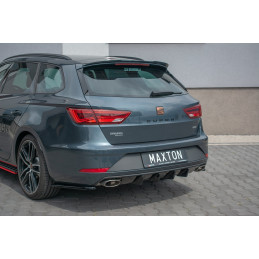 Maxton Design-Lame Du Pare-Chocs Arriere V.1 Seat Leon Cupra Mk3 FL Sportstourer 