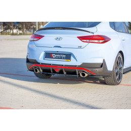 Maxton Design-Central Arriere Splitter (avec une barre verticale) Hyundai I30 N Mk3 Fastback 