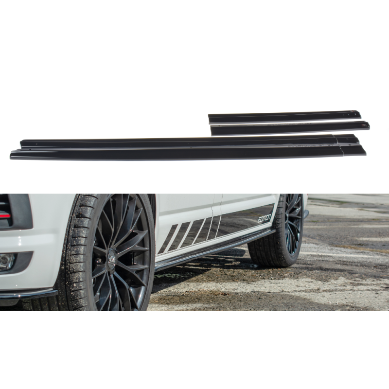 Maxton Design-Set des diffeuseur des bas de caisse Volkswagen T6 Maxton Design-Set des diffeuseur des bas de caisse Volkswagen T6