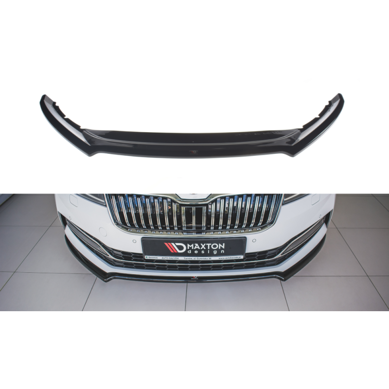 Maxton Design-Lame Du Pare-Chocs Avant V.1 Skoda Superb Mk3 FL Maxton Design-Lame Du Pare-Chocs Avant V.1 Skoda Superb Mk3 FL