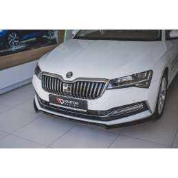 Maxton Design-Lame Du Pare-Chocs Avant V.1 Skoda Superb Mk3 FL 