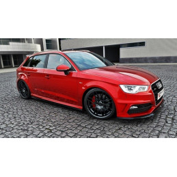 Maxton Design-Rajouts Des Bas De Caisse Pour Audi S3 / A3 S-Line 8V / 8V FL Sportback 