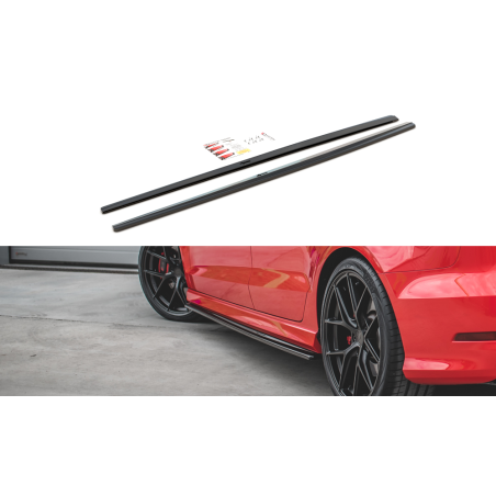 Maxton Design-Rajouts Des Bas De Caisse Pour V.1 Audi S3 / A3 S-Line 8V / 8V FL Sedan 