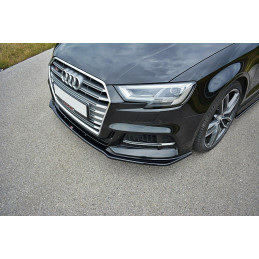 Maxton Design-Lame Du Pare-Chocs Avant V.1 Audi S3 / A3 S-Line 8V FL Sedan 