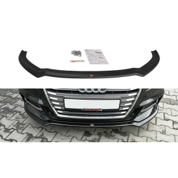 Maxton Design-Lame Du Pare-Chocs Avant V.2 Audi S3 / A3 S-Line 8V FL Sedan 