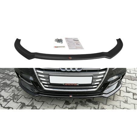 Maxton Design-Lame Du Pare-Chocs Avant V.2 Audi S3 / A3 S-Line 8V FL Sedan 