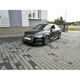 Maxton Design-Lame Du Pare-Chocs Avant V.2 Audi S3 / A3 S-Line 8V FL Sedan 