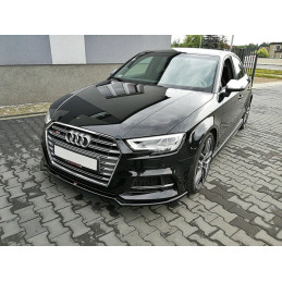 Maxton Design-Lame Du Pare-Chocs Avant V.2 Audi S3 / A3 S-Line 8V FL Sedan 