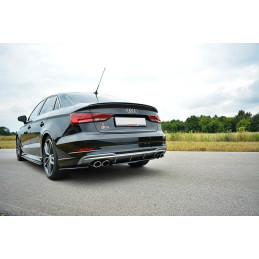 Maxton Design-Central Arriere Splitter Audi S3 8V FL Limousine 