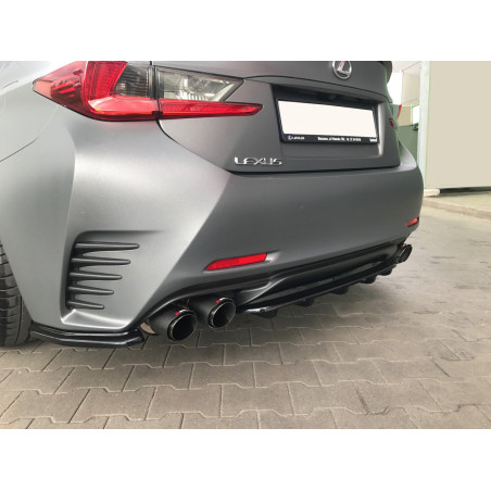 Maxton Design-CENTRAL ARRIÈRE SPLITTER (AVEC UNE BARRE VERTICALE) Lexus Rc 
