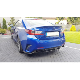 Maxton Design-CENTRAL ARRIÈRE SPLITTER (AVEC UNE BARRE VERTICALE) Lexus Rc 