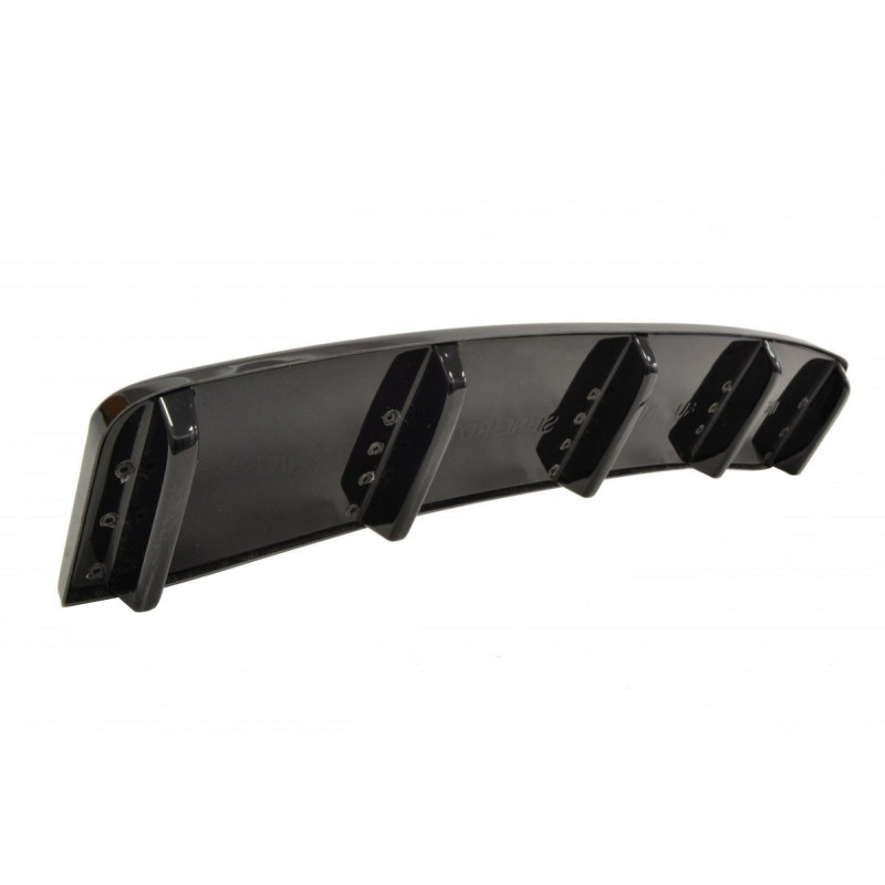 Maxton Design-Central Arriere Splitter Audi A7 S-Line C7 FL (avec barres verticales) 