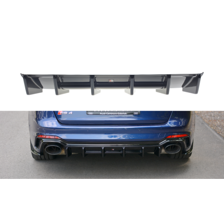 Maxton Design-Rajout Du Pare-Chocs Arriere Audi RS4 B9 Avant 