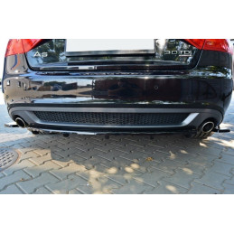 Maxton Design-Central Arriere Splitter Audi A5 S-Line 8T Coupe / Sportback (avec une barre verticale) 