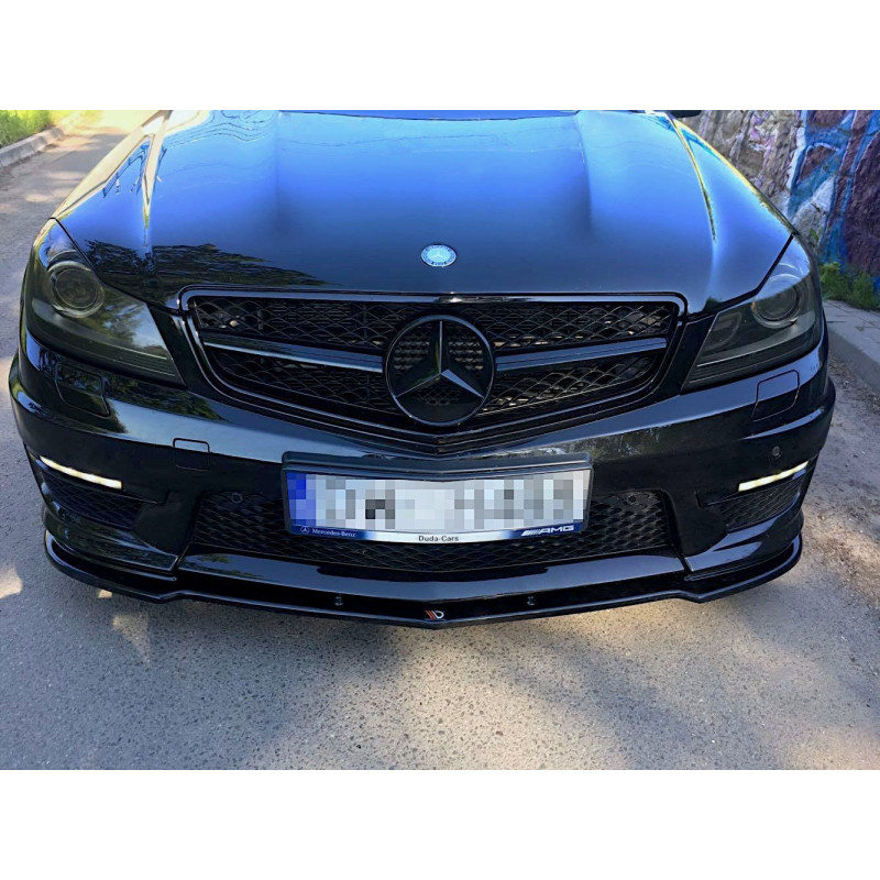 Maxton Design-LAME DU PARE-CHOCS AVANT / SPLITTER MERCEDES-BENZ AMG C63 W204 FACELIFT 