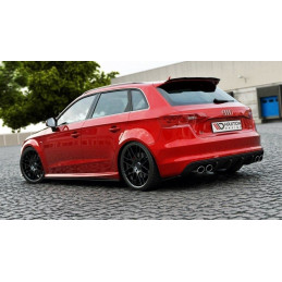 Maxton Design-Lame Du Pare Chocs Arriere Audi S3 / A3 S-Line 8V Hatchback / Sportback 