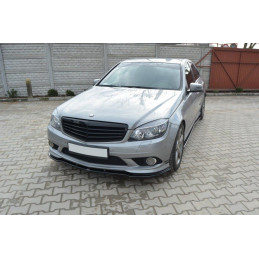 Maxton Design-LAME DU PARE-CHOCS AVANT Mercedes C W204 AMG-Line (AVANT FACELIFT) 