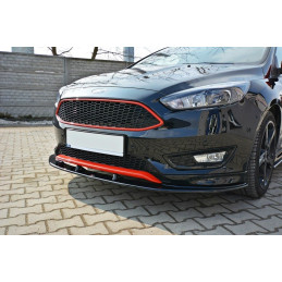 Maxton Design-Lame Du Pare-Chocs Avant V.1 Ford Focus ST-Line Mk3 FL 