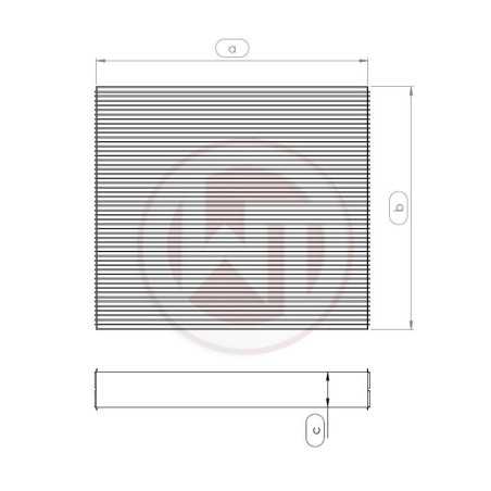 Core de radiateur eau 524x468x68 